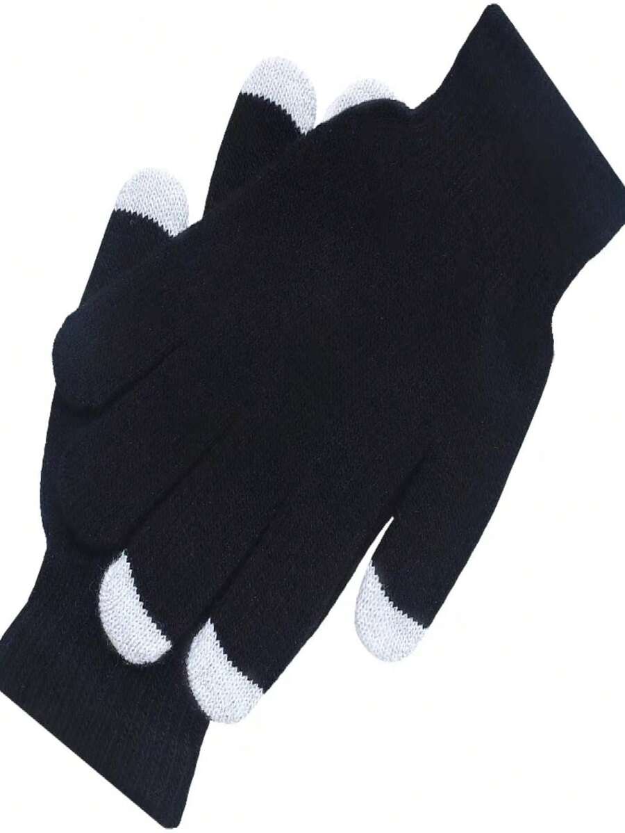 Men Full Finger Gloves - 黑色 - 查看 1