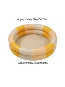 1 件装充气折叠卡通动物恐龙设计婴儿浴盆，户外幼儿熊和兔子游泳池，夏季 - 彩色 - 查看 11