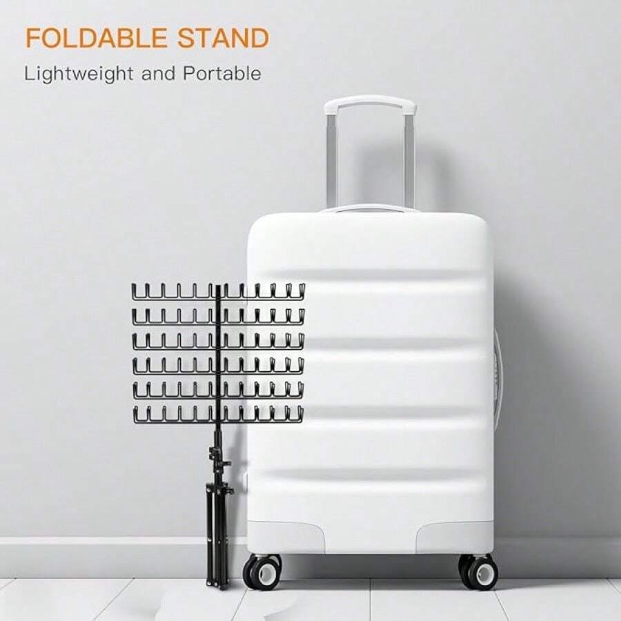 1pack Braiding Hair Rack With 120 Pegs, Height Adjustable Braiding Rack