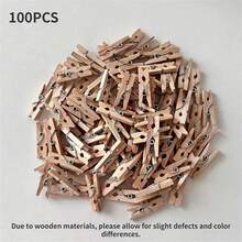 Mini Clothes Pins For Photo, Small Clothespins 100 Pcs 1" Natural Wooden ,Mini Photo Clips Small Clothes Pins For Photos, Crafts, Arts