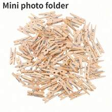 Mini Clothes Pins For Photo, Small Clothespins 100 Pcs 1" Natural Wooden ,Mini Photo Clips Small Clothes Pins For Photos, Crafts, Arts