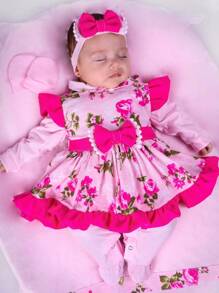 Baby Girls Rompers - Hot Pink - View 1