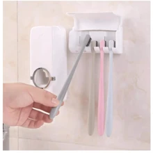 Dispensador Automatico De Pasta Dental Porta 5 Cepillos - Blanco - Ver 3