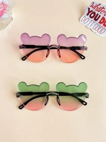 1/2/3件装 2024新款时尚男女童可爱熊耳朵眼镜 儿童宝宝经典眼镜 - 彩色 - 查看 23