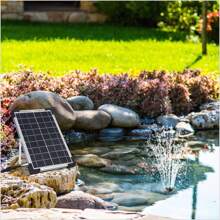 Solar Powered Fountain Pump With Led Light Water Fountain Panel For Garden Pool - Multicolor - View 8