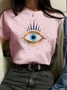 Women T-Shirts - 淺粉色 - 查看 2