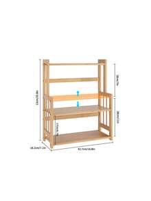FURCHEN Bamboo Spice Rack, Kitchen Countertop Spice Rack Organizer, 3 Tier Free Standing Kitchen Organiser, Wooden Shelf For Storing Spices, Oil, Jars, Bottles, Natural - Multicolor - View 8