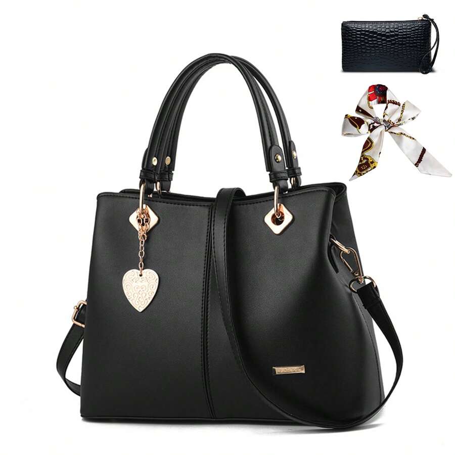 AMIARYA Women Top Handle Bags - Black - View 1
