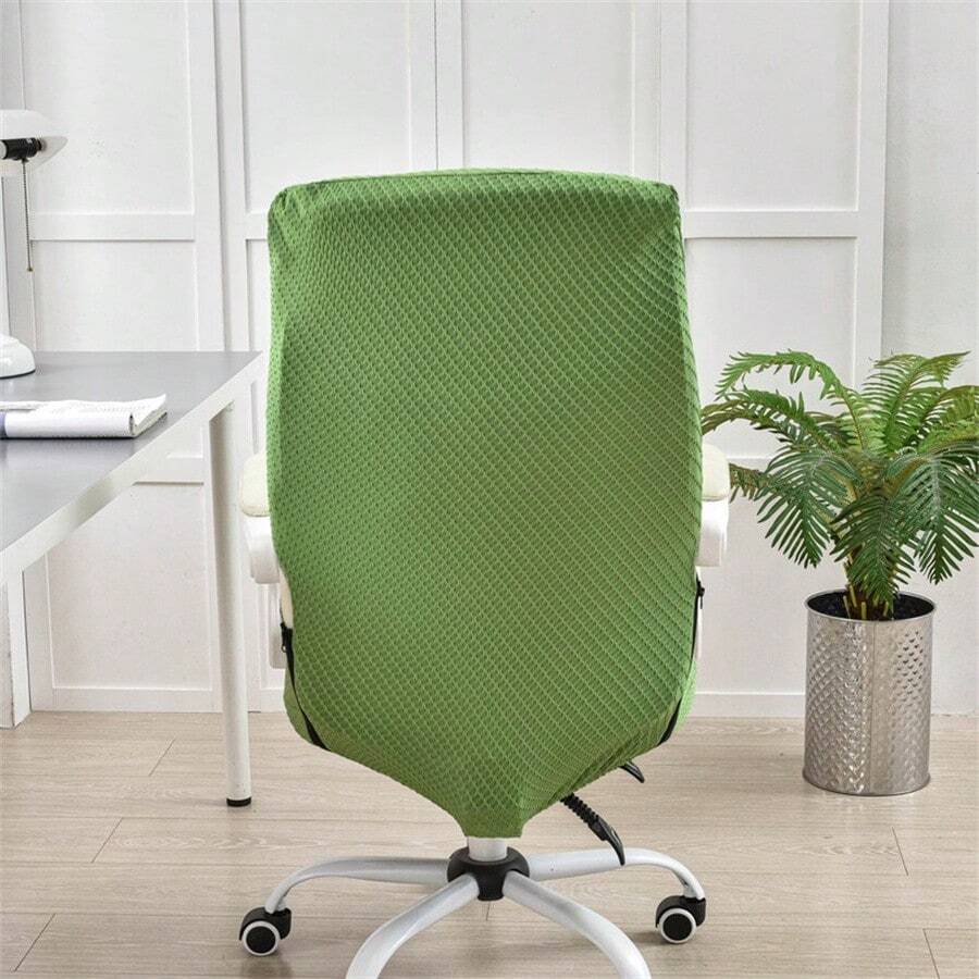 1pc Durable Zipper Office Chair Cover, Washable & Stretchable Seat