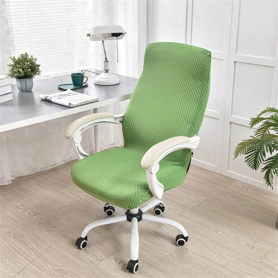 1pc Durable Zipper Office Chair Cover, Washable & Stretchable Seat