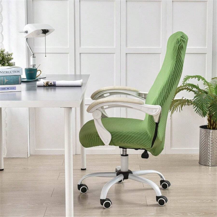 1pc Durable Zipper Office Chair Cover, Washable & Stretchable Seat