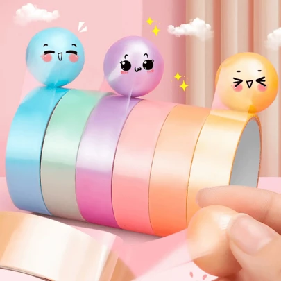 2 Cái/3 Cái/4 Cái/5 Cái, 2/3/4/5 Màu Sắc Được Trộn Ngẫu Nhiên Với Băng Dính Bóng Macaron Đồ Chơi Bóng Dính Giảm Áp Lực Dính Cho Trẻ Em DIY Bóng Dính Giảm Áp Lực