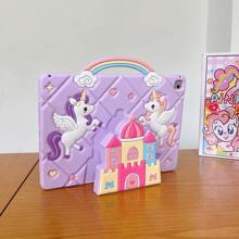 1pc Castelo e Unicórnio Design Capa de Proteção para iPad, Compatível com iPad 7/8/9, iPad Air 5/4/3 9ª Geração 10.2", iPad Pro 11", iPad Mini 5, A7/A8/A9 Plus - Multicolorido - Ver 2