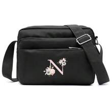 Bolso De Hombro Para Mujer Con Patrón De Letras, Elegante Y Conveniente Para Actividades Al Aire Libre Bolso De Teléfono Bolso Mensajero Bolsa De Varias Capas Monedero Para Mujer Útiles Escolares Para La Habitación De Residencia Universitaria Bolsa Vintage Estilo Bandolera Correa Geométrica Bolso Cruzado En El Pecho Para Mujeres Regalo