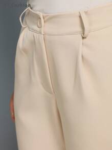 Women Pants - 米色 - 查看 6