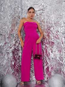 Women Jumpsuits - Hot Pink - View 1