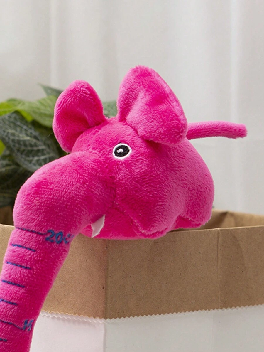 1 con voi hồng dễ thương nhồi bông với mũi dài, quà tặng sinh nhật, mặt dây chuyền nhồi bông - Nhiều màu - Xem 1