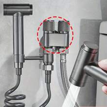 Van góc đồng hành chống trượt bằng thép không gỉ với một đầu vào nước và hai thiết bị xả nước ra, Van góc vòi đôi - Một cỡ - Xem 1