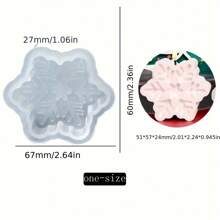 Small Snowflake Shaped Silicone Mold For Candle Making, Soap Making, Plaster Resin And Glue Making - White - View 9