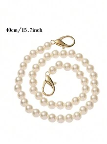 10mm Pearl Strap Chain For Bags Handbag Handles Women Shoulder Bag Crossbody Bag 40-120cm Chain Strap Pearl Belt Replacement Beaded Chain Handles Bag