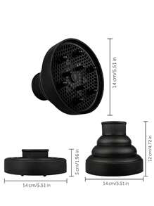 Barbertop Silicone Hair Dryer Diffuser Attachment, Heat Resistant And Foldable, For Hair Styling And Salon Use - Multicolor - View 2