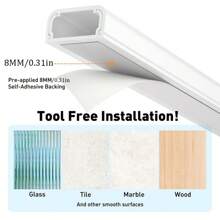 4 szt. osłon przewodów na 2 przewody, 68-calowy ukrywacz przewodów montowany na ścianie, biały zestaw osłon przewodów, osłona przewodu do przedłużacza, kabel Ethernet, przewód głośnikowy, 4X L17in W0.7in H0.4in