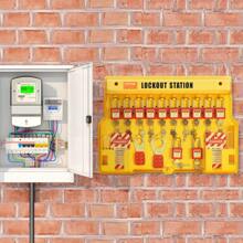 Electrical Lockout Tagout Kit  60 PCS Safety Lockout Tagout Station Includes Padlocks  Hasps Tags  Nylon Ties  Expansion Kit And Lockout Station Board For Industrial  Electric Power - 紅色 - 查看 1