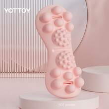 YOTTOY 1件腰椎舒緩器背部拉伸按摩器瑜珈鬆弛腰部支撐靠墊背部按摩枕頭 - 粉色 - 查看 7