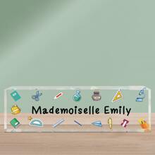 Acrylic Name Plates For Desks,Rectangle Engraved Name Plates,Desk Name Plate Personalized,Teacher Appreciation Gifts,Personalized Name Sign Gifts For Women,Custom Name Plate Gifts For Man,Personalized Plaque,Office Decor,Acrylic Desk Ornaments