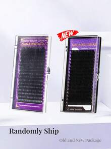 NAGAPESTANAS Naga 3rd Generation Single Root Round Type Eyelash Extension, 1 Box (16 Lines), Thickness 0.05/0.07/0.10/0.12/0.15, Curl D, Length 8-16mm, Natural Black, Multiple Roots, Pure Handmade, Perfect For Professional Eye Beauticians. - D - View 2