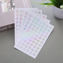 5 Sheets/Pack Star Stickers Colourful Self Adhesive Reward Stickers Stars Labels For Scrapbooking Or Embellishment, 5PCS/Set - Multicolor - View 10