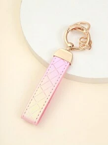 1pc Unisex Simple Style Zinc Alloy Keychain With Leather Rope, Available In Black, White, Red, Pink & Orange, Suitable For Various Keys And Car Keychains. Car Accessories Bag Charm Backpack For School Cute Goth Y2k Christmas Gift Ideas Bag Accessories Lanyards With Id Holder Car Accessories Bag Charms