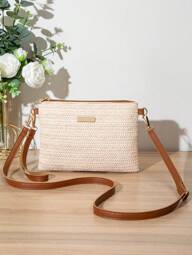 New Spring/Summer Straw Woven Women's Bag, Wholesale All-Match Crossbody Shoulder Bag, Sweet Small Square Bag, Beach Purse, Vacation & Daily Use, Travel Must Haves, Summer Straw Beach Bag For Women, Hottest Beach Bags For Women, Fashion Summer Vacation Bag, Beach Essentials Women Bags For Vacation & Holiday, Vacation Essentials, Perfect For Summer, Vacation & Beach, Newest Holiday Bag