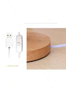 Set De 2 Lámparas De Buró Madera Estilo Minimalista