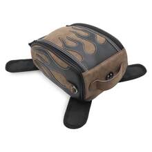 通用機車油箱磁性油袋，摩托車坐騎存儲袋，適用於車型Chopper Cafe Racer Old School Bobber Touring Dirt Bike - 黑色 - 查看 7