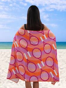 QIBHI 1pc Thin & Soft Printed Beach Towel Made Of Ultrafine Fiber, Quick-Drying, Suitable For Couples. Easy To Carry For Vacation And Travel. Sold Individually In Different Sizes. Please Choose Your Preferred Size. - Multicolor - View 6
