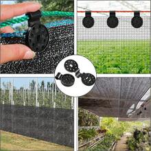 Clips De Plástico De Tela Para Malla Sombra Fijación 100pcs - Negro - Ver 6