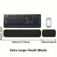 Computer Keyboard Wrist Rest And Mouse Wrist Rest Two-Piece Set, Mouse Pad With Wrist Rest, Keyboard Wrist Rest, Mouse Wrist Rest, Ergonomic Memory Foam Wrist Rest, Massage Wrists, Comfortable And Breathable