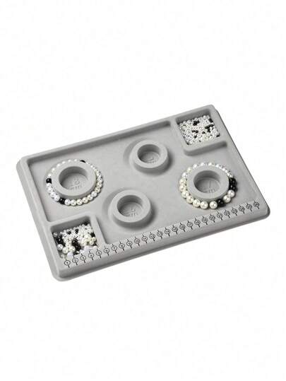 1個小型塑料珠寶設計板和珠子滾筒,適用於手鍊和項鍊diy製作