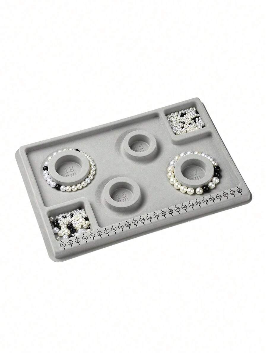 1pc Small Plastic Jewelry Design Board & Bead Roller, Suitable For Bracelet & Necklace Diy Making