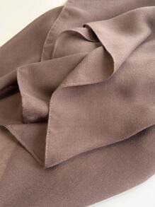 A Lady Plain Linen Scarf Large Size Sunscreen Shawl Wrap Scarf For Daily Use Bandana, Hair Band, Head Band Ideal For Dressing Up Your Look