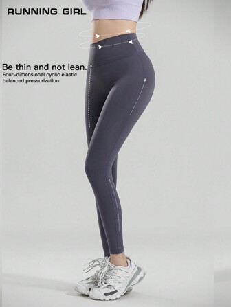  RUNNING GIRL Women's Butt Lifting Compression Leggings, Workout Yoga Pants With Silicone Waistband