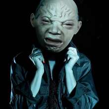 Crying Mask Full Head Crying Doll Head Cover Bar Secret Room Haunted House Mask Party Props Crying Face Mask - Flesh Color - View 10