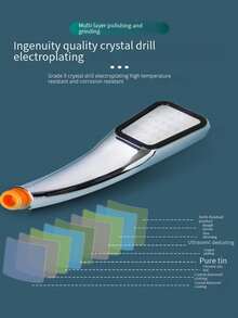 300 Hole Pressurized Showerhead, Handheld Showerhead, Pressurized Showerhead, Water-Saving Showerhead - Silver - View 2