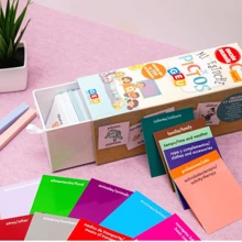 Mi Estuche de Pictos Bilingüe Tarjetas con Pictogramas Ingles Español GEU Material Didactico - Agua verde azul - Ver 2