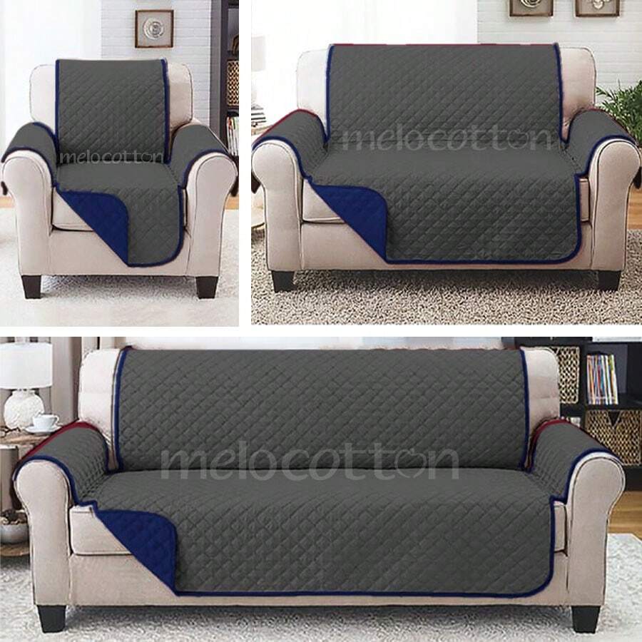 Pack de 3 Protectores para Sala Doble Vista Capitonado Pinsonic a cuadros de Alta Calidad Sin Hilo, Protector de Sofá Reversible y Resistente, Diseño Elegante y Sofisticado, Ideal para Sofás de 3 Piezas, Confort y Estilo para tu Sala, Protector Impermeable y Resistente al Desgaste, Fácil de Instalar y Mantener, Perfecto para Hogares con Niños o Mascotas, Material Suave y Duradero, Protección Extra contra Manchas, Rasgaduras y Derrames, Fundas Reversibles para Cambio de Estilo, Disponible en Varios Colores - Azul - Ver 1
