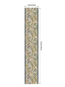 1 Stück Tischläufer mit Vogelmuster, Landhausstil, 33cm * 183cm / 13 Zoll * 72 Zoll Rechteckform, einseitig Muster, Tischläufer für Heimdekoration, Küchendekoration, einfach und elegant, geeignet für Heimküchendekoration und Event-Partydekoration