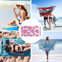 Tropical Beach Towels, Personalized Beach Towels, Custom Beach Towels, Copywriting Personalized Beach Towels, Personalized Gifts - Style 2 - View 3