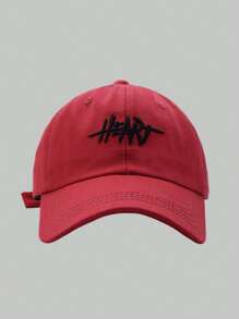 1pc Women's Colorful Embroidered Baseball Cap With 'Heart' Letter, Fashionable Design, Spring And Summer Sunshade Cap