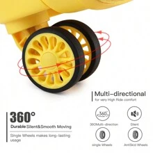 Lightweight Hard Shell Luggage Set – 20/24/28 Inch Cabin Carry On & Large Check In Suitcase With Spinner Wheels & TSA Lock – Travel Trolley For Holiday, Business Trip, Weekend Getaway - Yellow - View 10